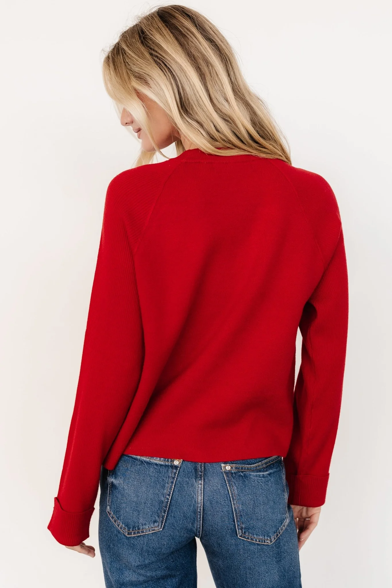 Helena Knit Sweater | Red - Vlounger
