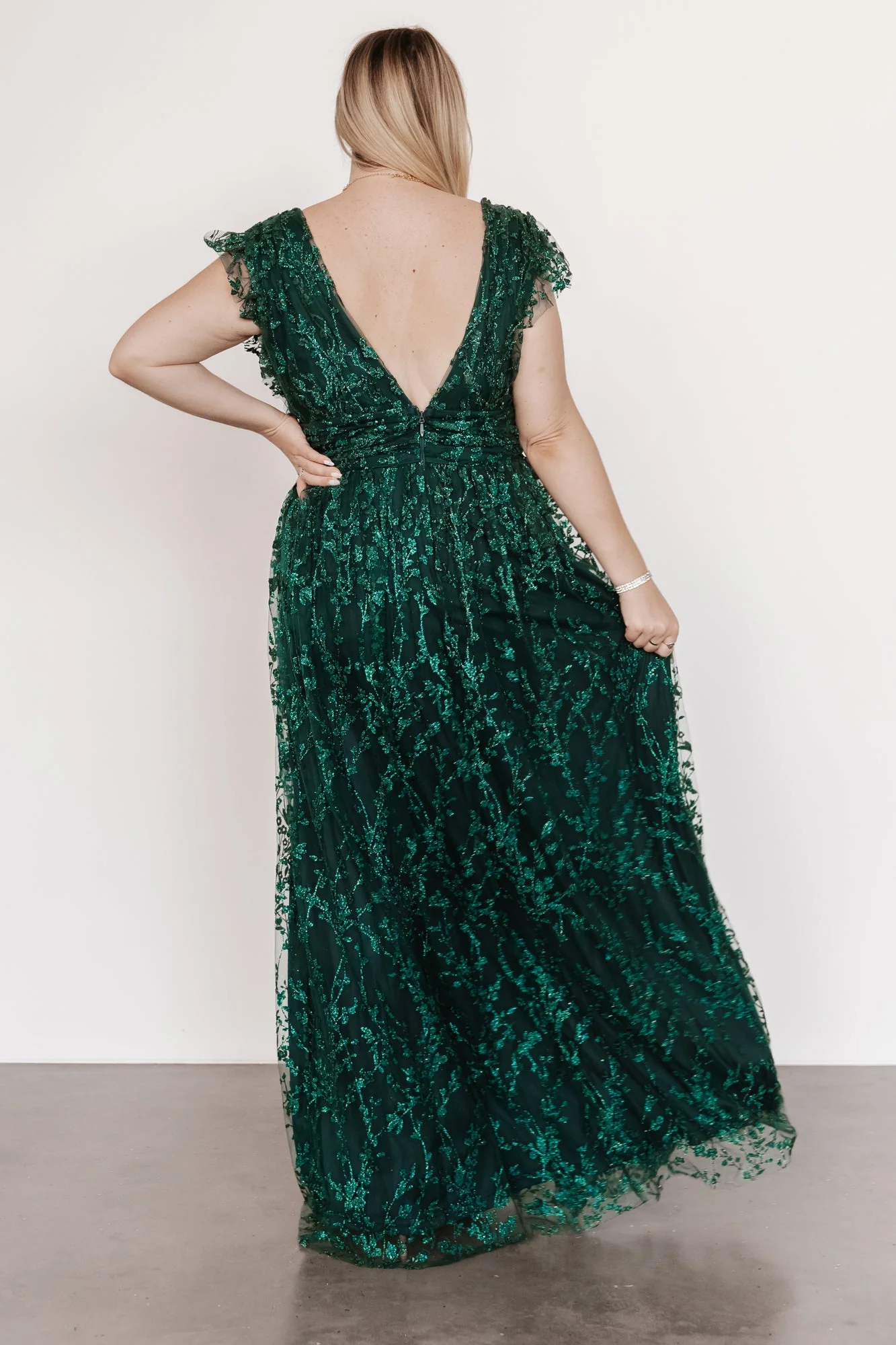 Arlene Shimmer Gown | Emerald - Vlounger