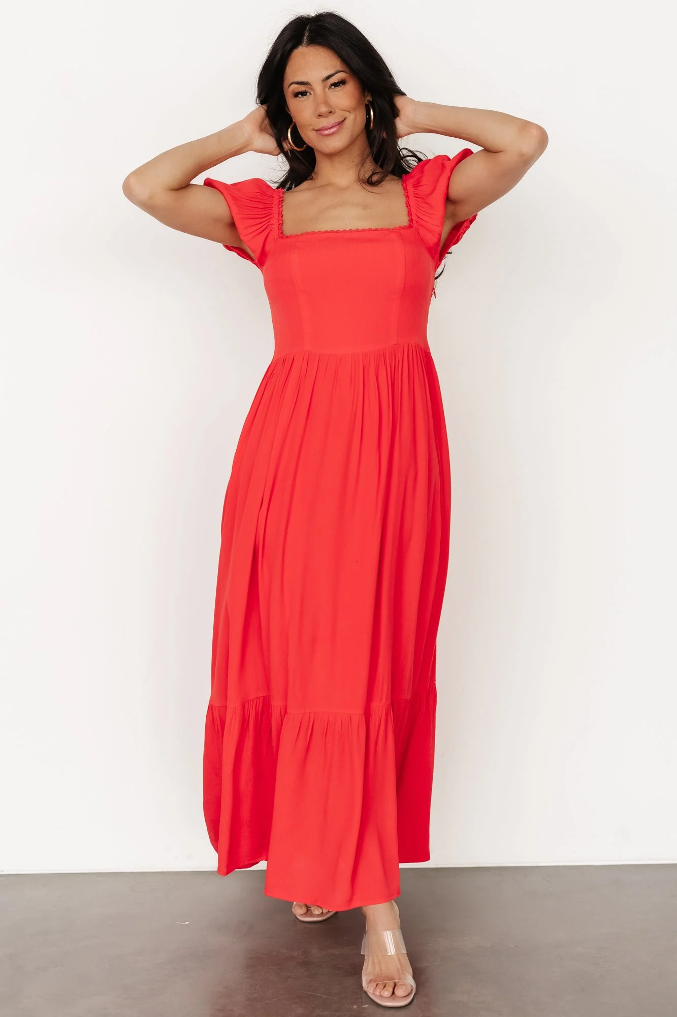 Ilona Maxi Dress | Cherry Red - Vlounger