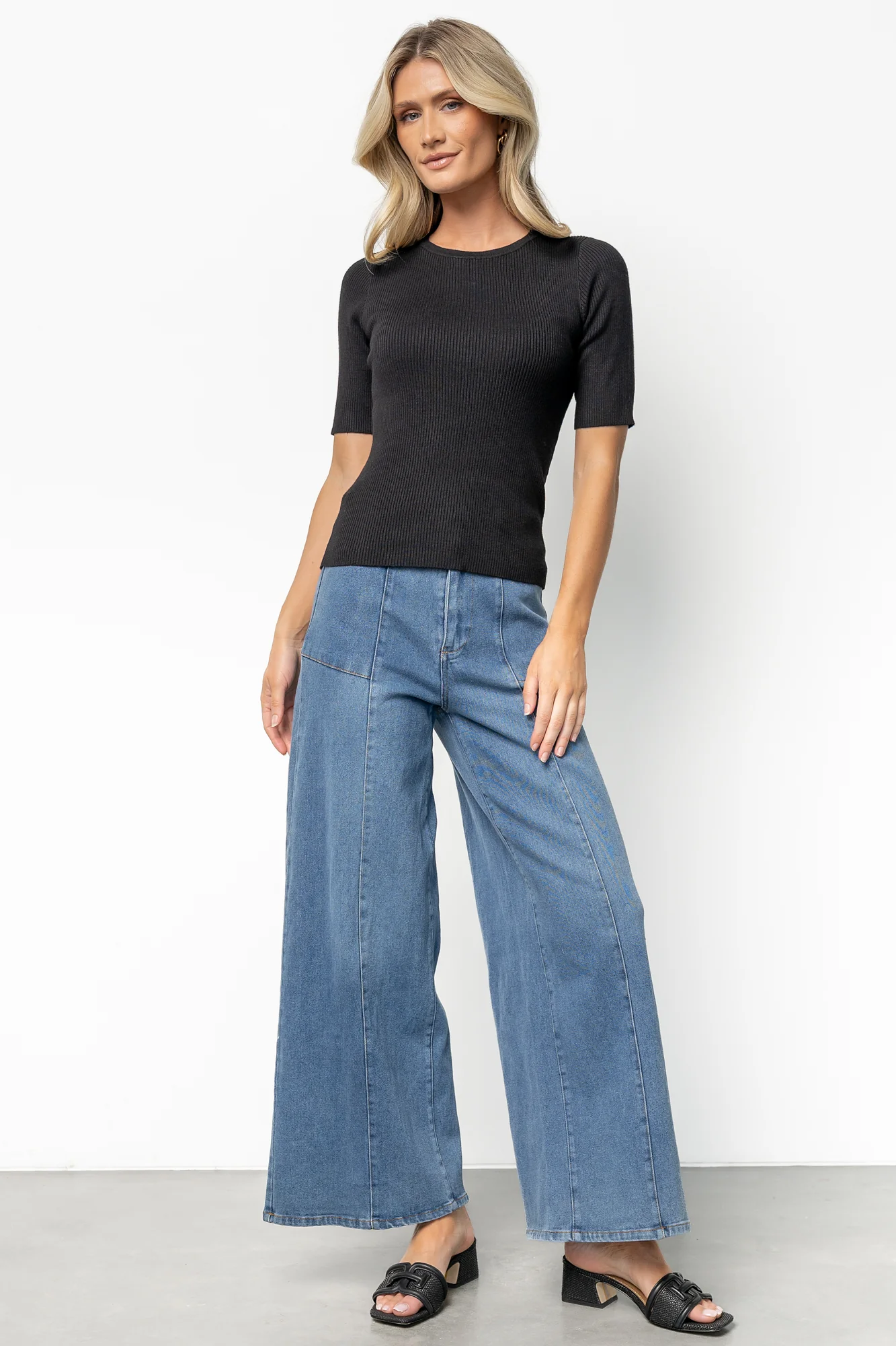 Chiara Ribbed Top | Black - Vlounger