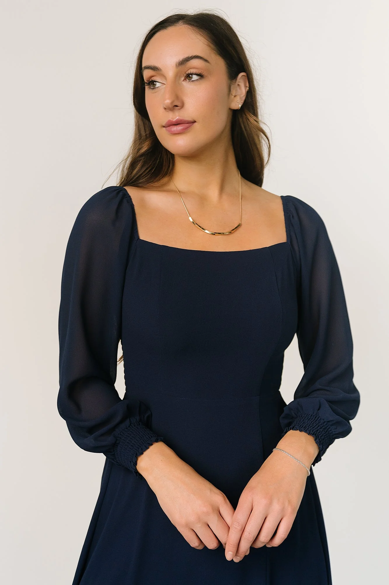 Fabric Swatch - Giselle Chiffon | Navy - Vlounger