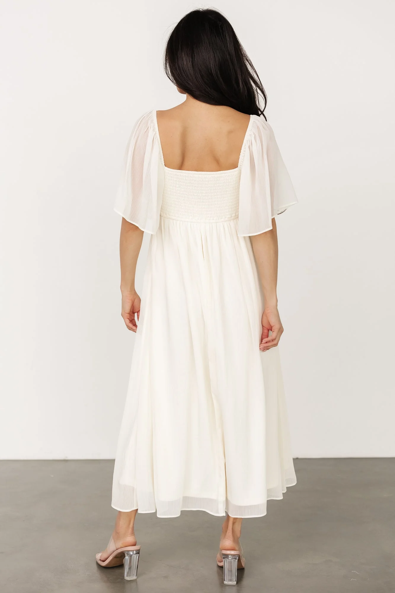Lilith Applique Midi Dress | Cream - Vlounger