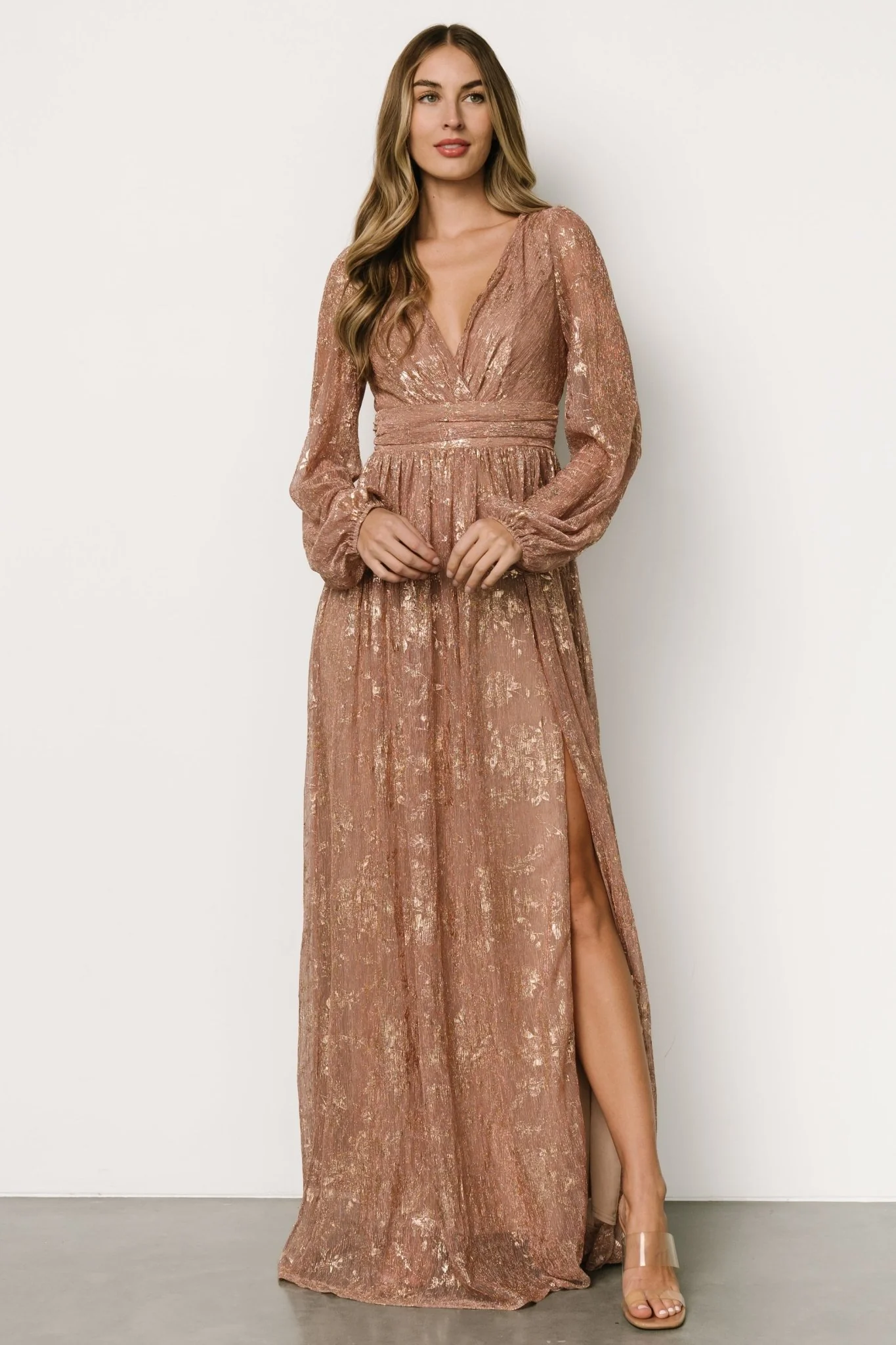 Charlene Maxi Dress | Rose Gold - Vlounger