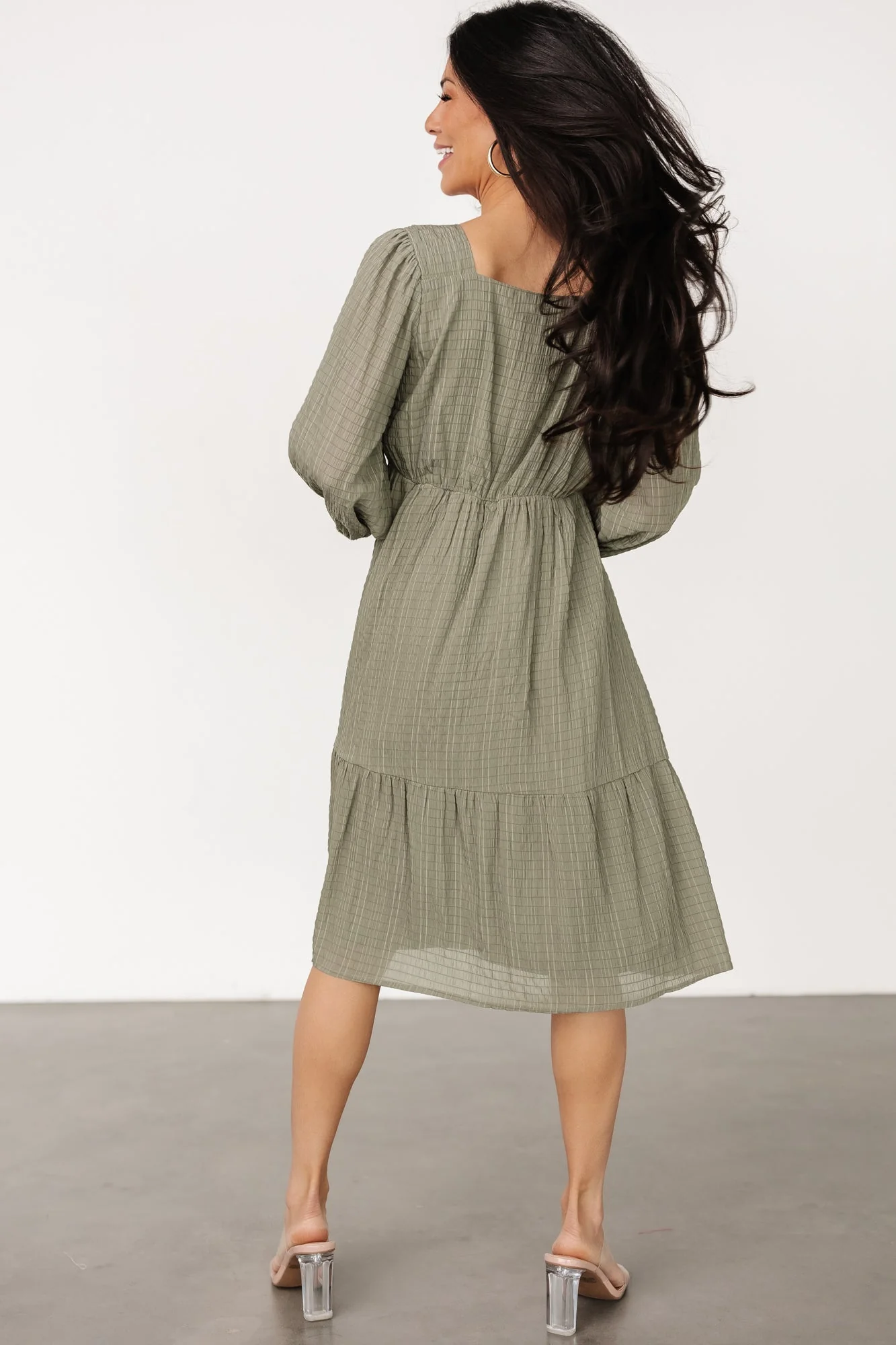 Vaeda Midi Dress | Olive - Vlounger