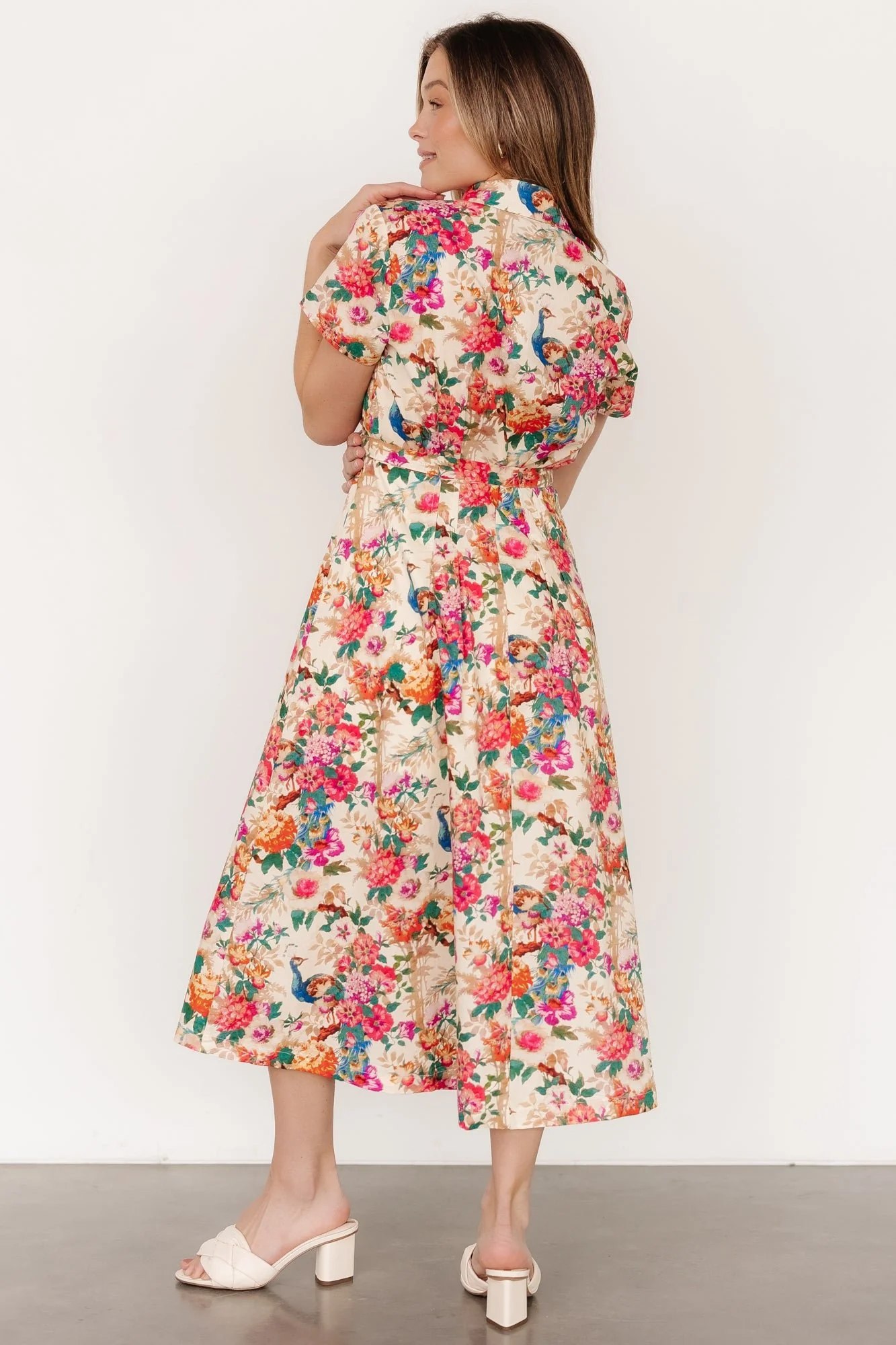 Melia Midi Dress | Multi Print - Vlounger