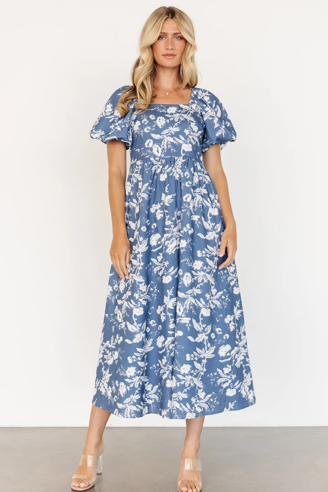 Graceland Maxi Dress | Slate + White Floral - Vlounger