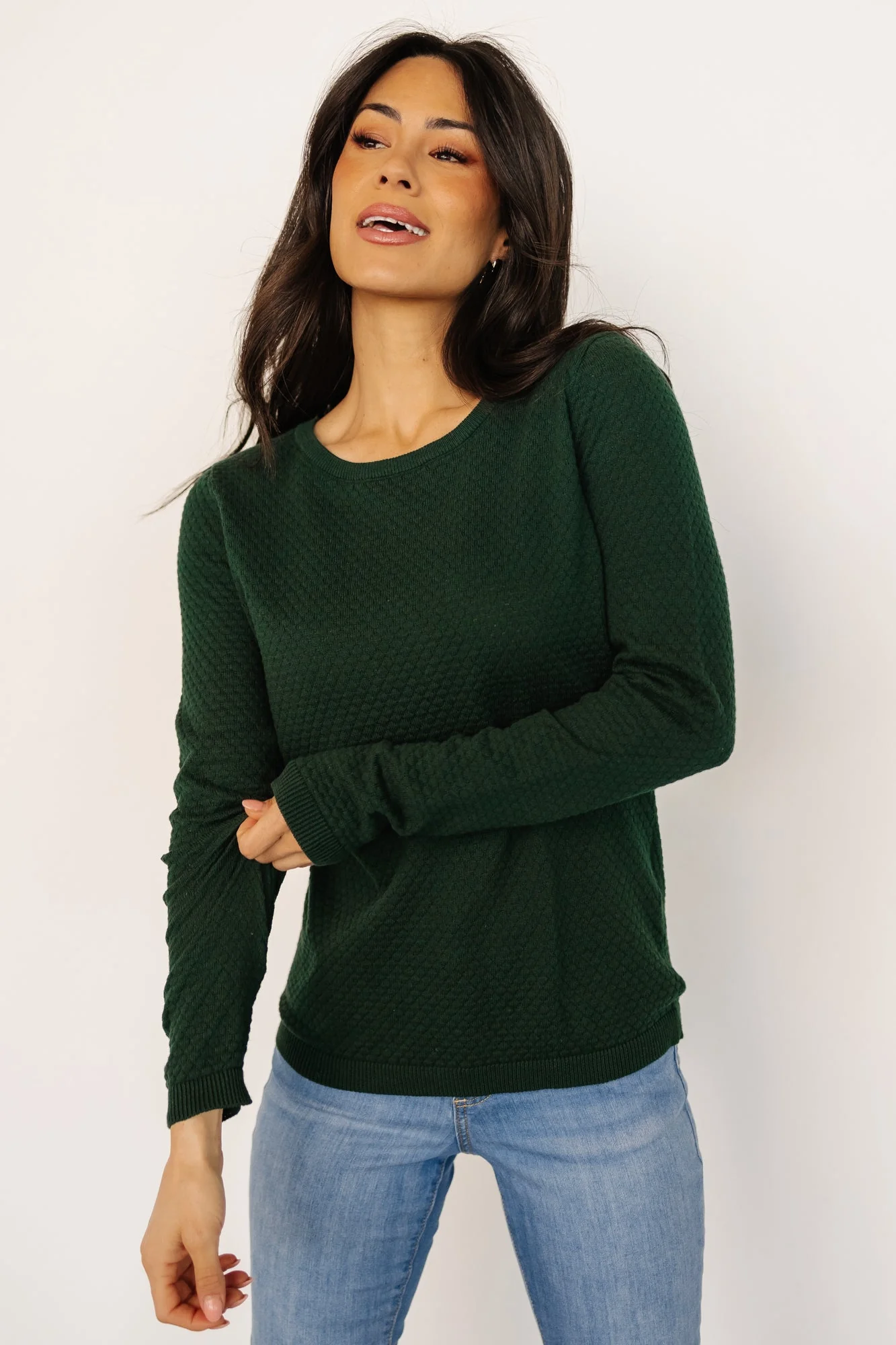 Debbie Knit Top | Dark Green - Vlounger