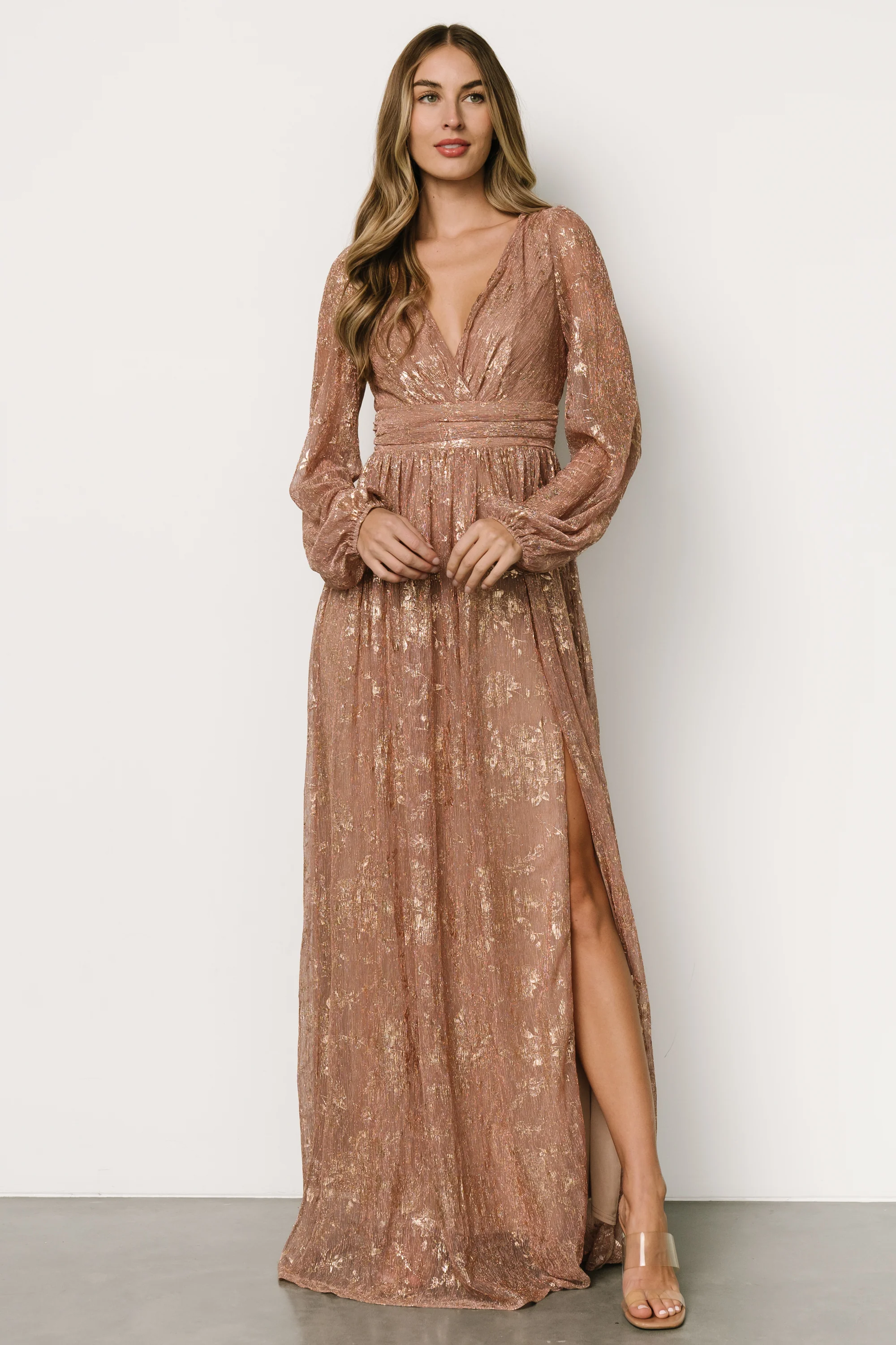 Charlene Maxi Dress | Rose Gold - Vlounger