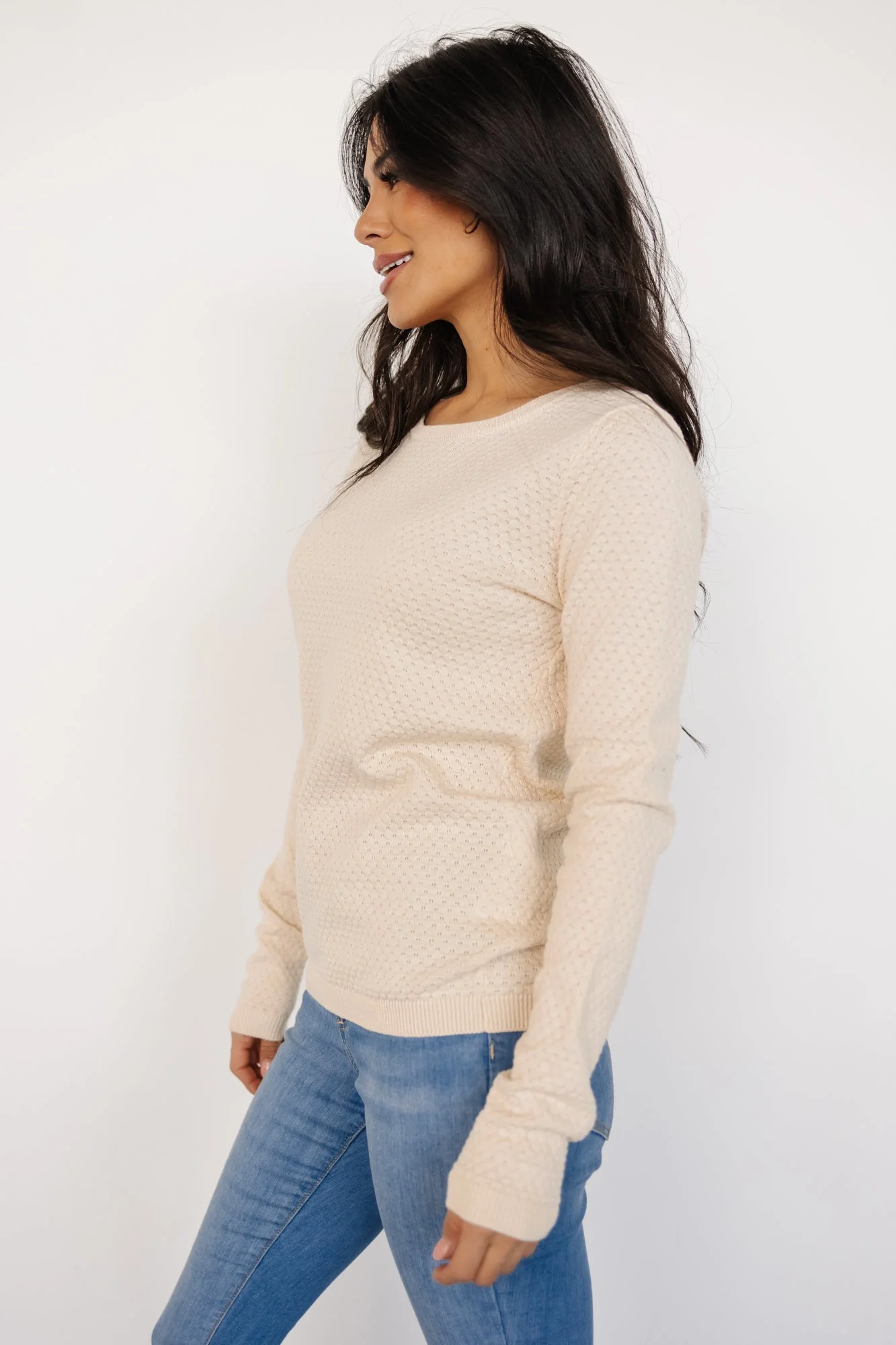 Debbie Knit Top | Cream - Vlounger