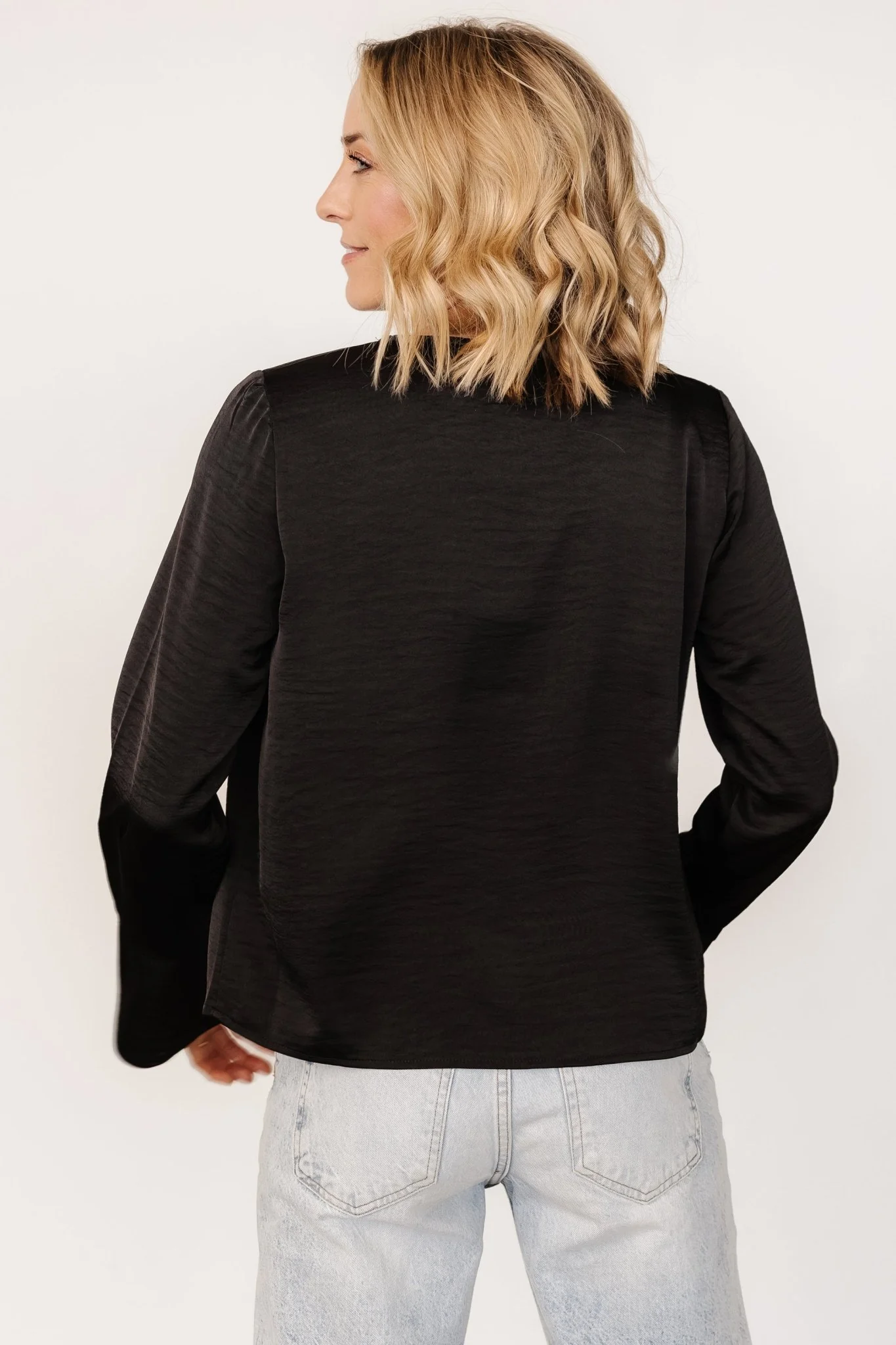 Westminster Satin Top | Black - Vlounger