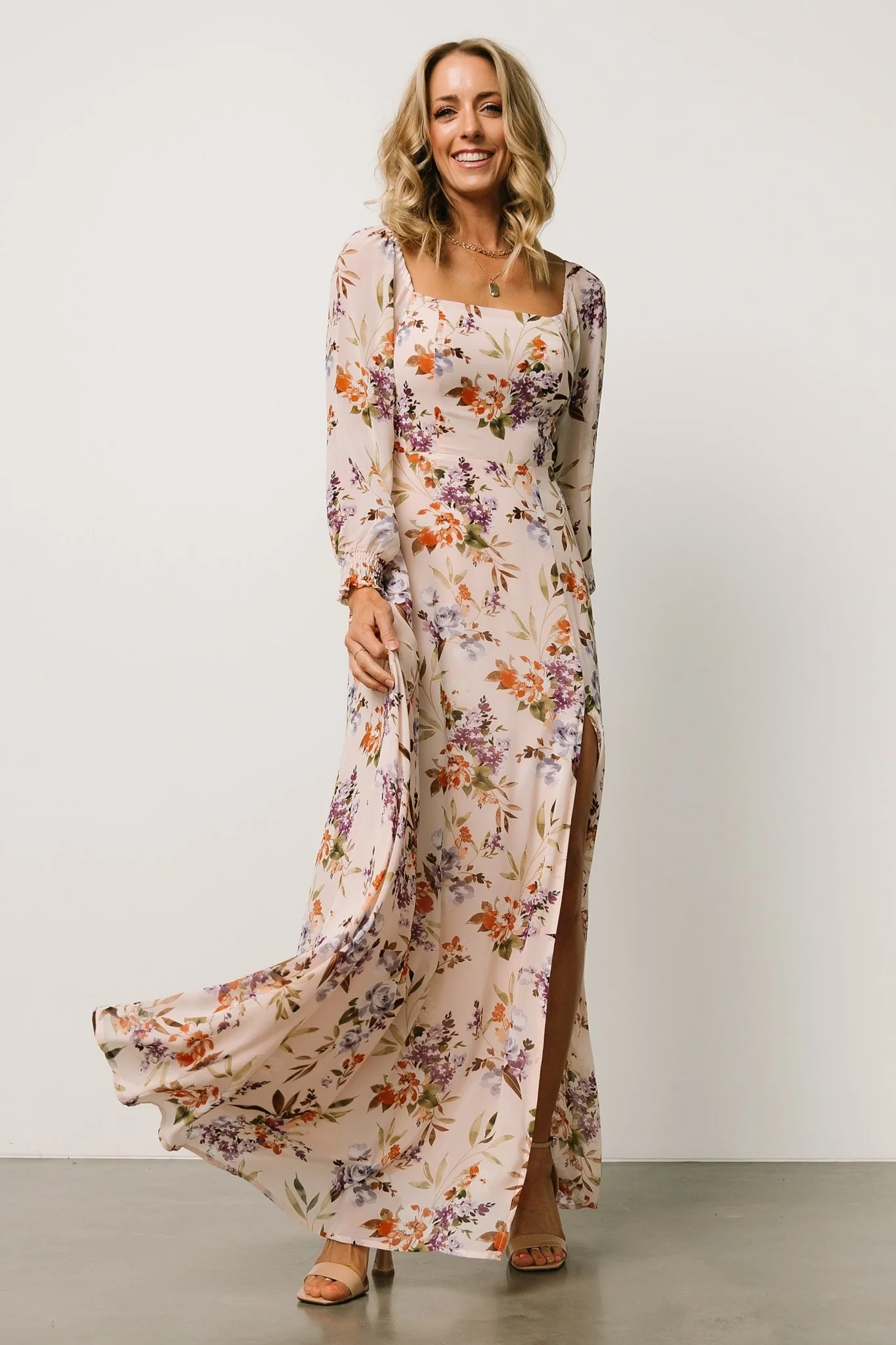 Giselle Maxi Dress | Blush Multi Floral - Vlounger
