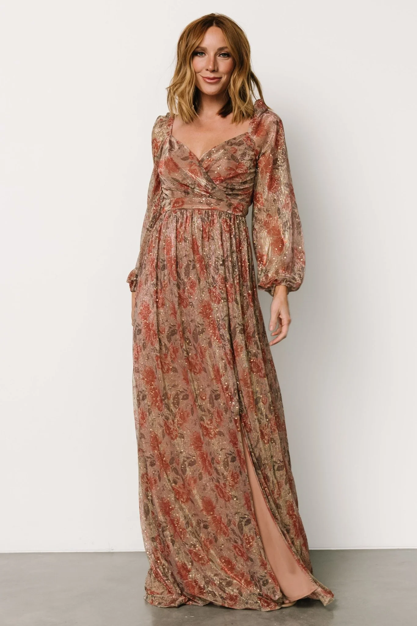 Kirsi Maxi Dress | Rose Floral - Vlounger