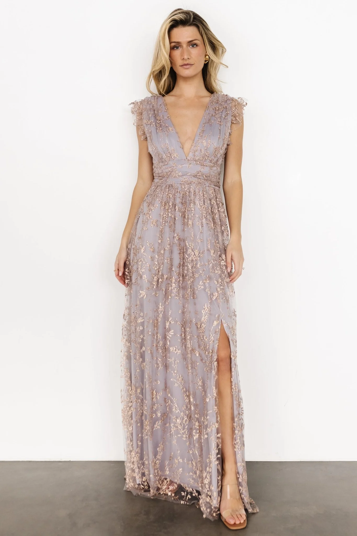 Arlene Shimmer Gown | Dusty Lilac + Rose - Vlounger