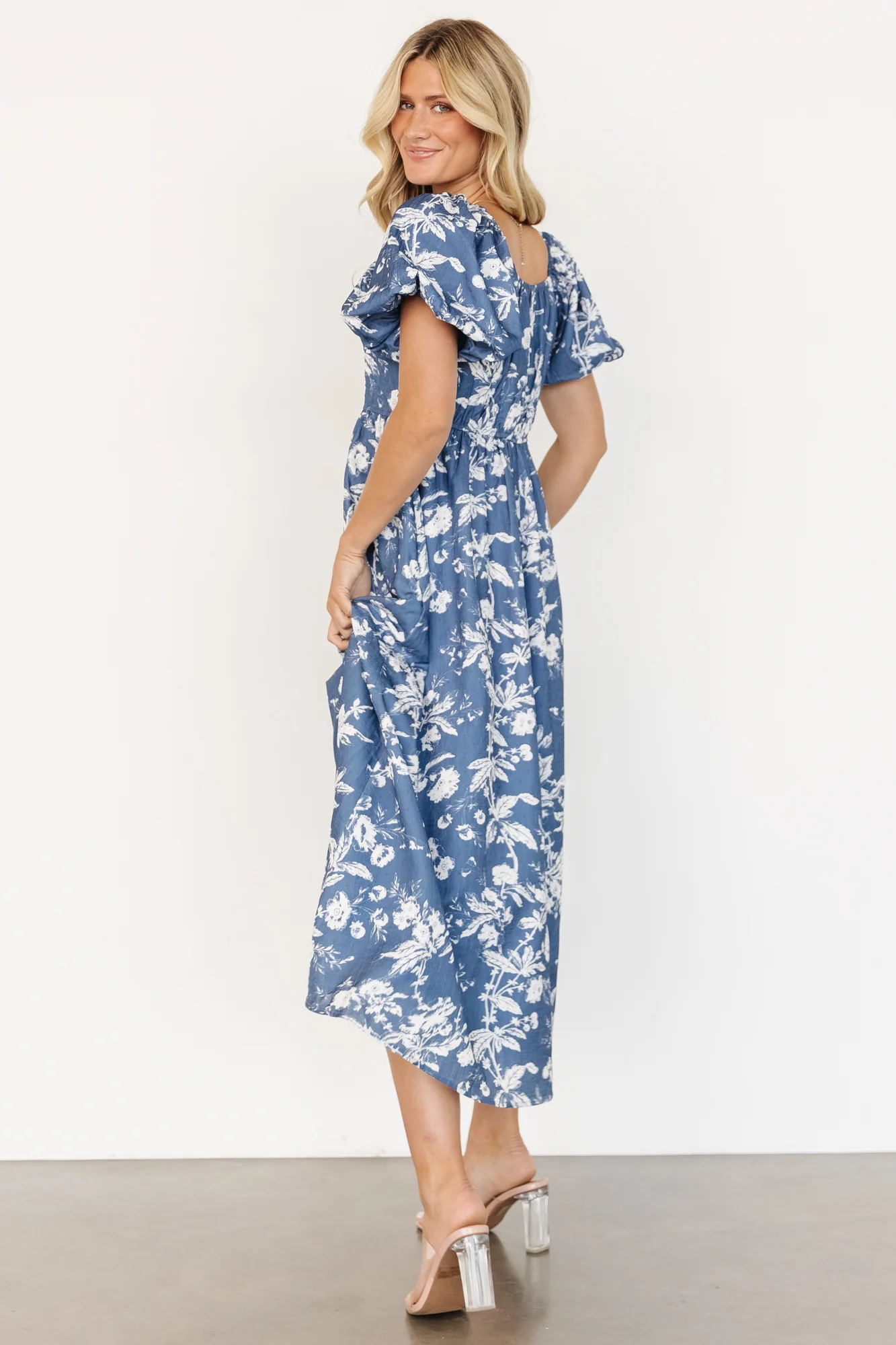 Graceland Maxi Dress | Slate + White Floral - Vlounger