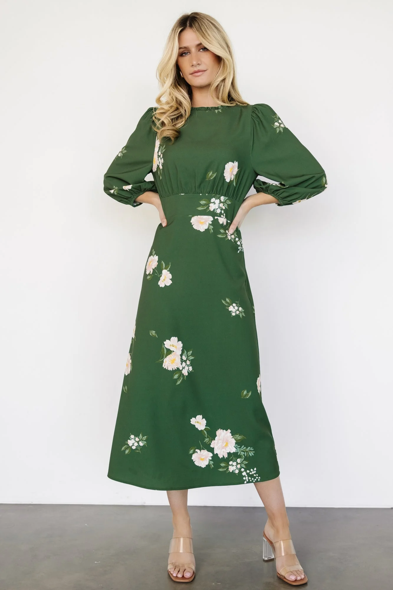 Karalie Maxi Dress | Green Floral - Vlounger