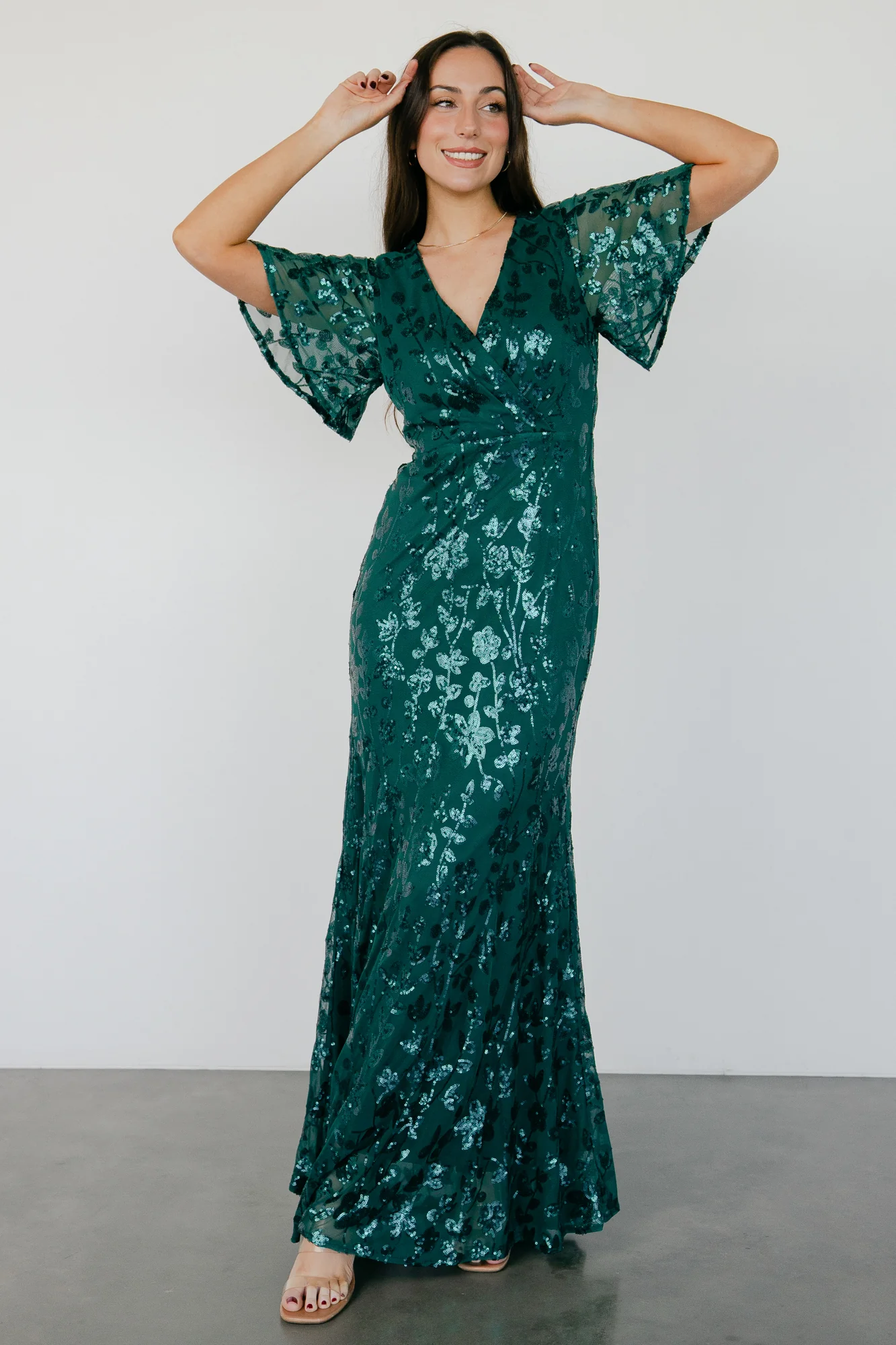 Esme Sequin Dress | Emerald - Vlounger