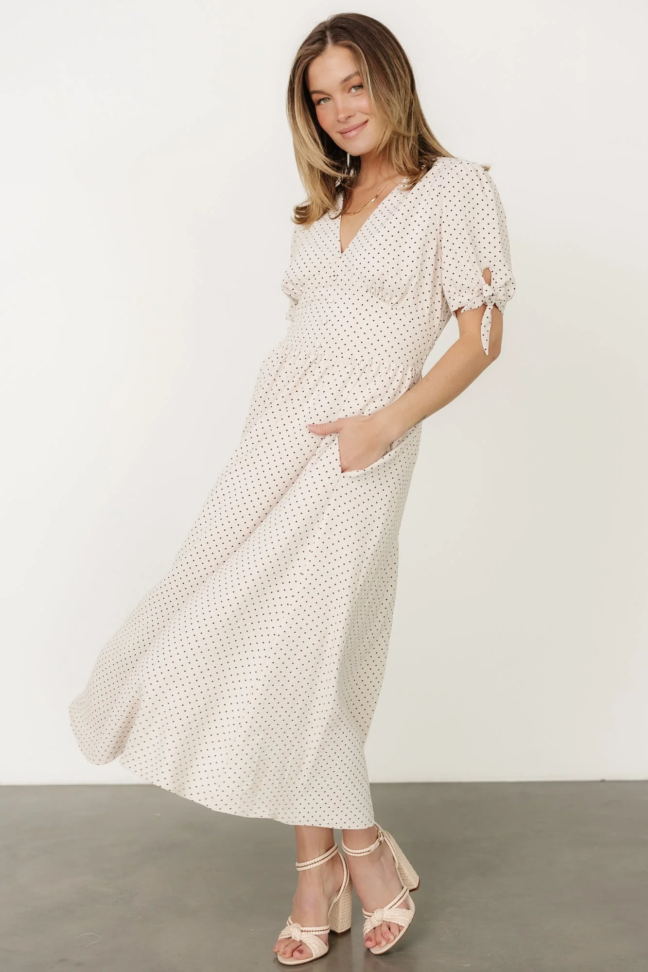 Millar Midi Dress | Natural + Black - Vlounger