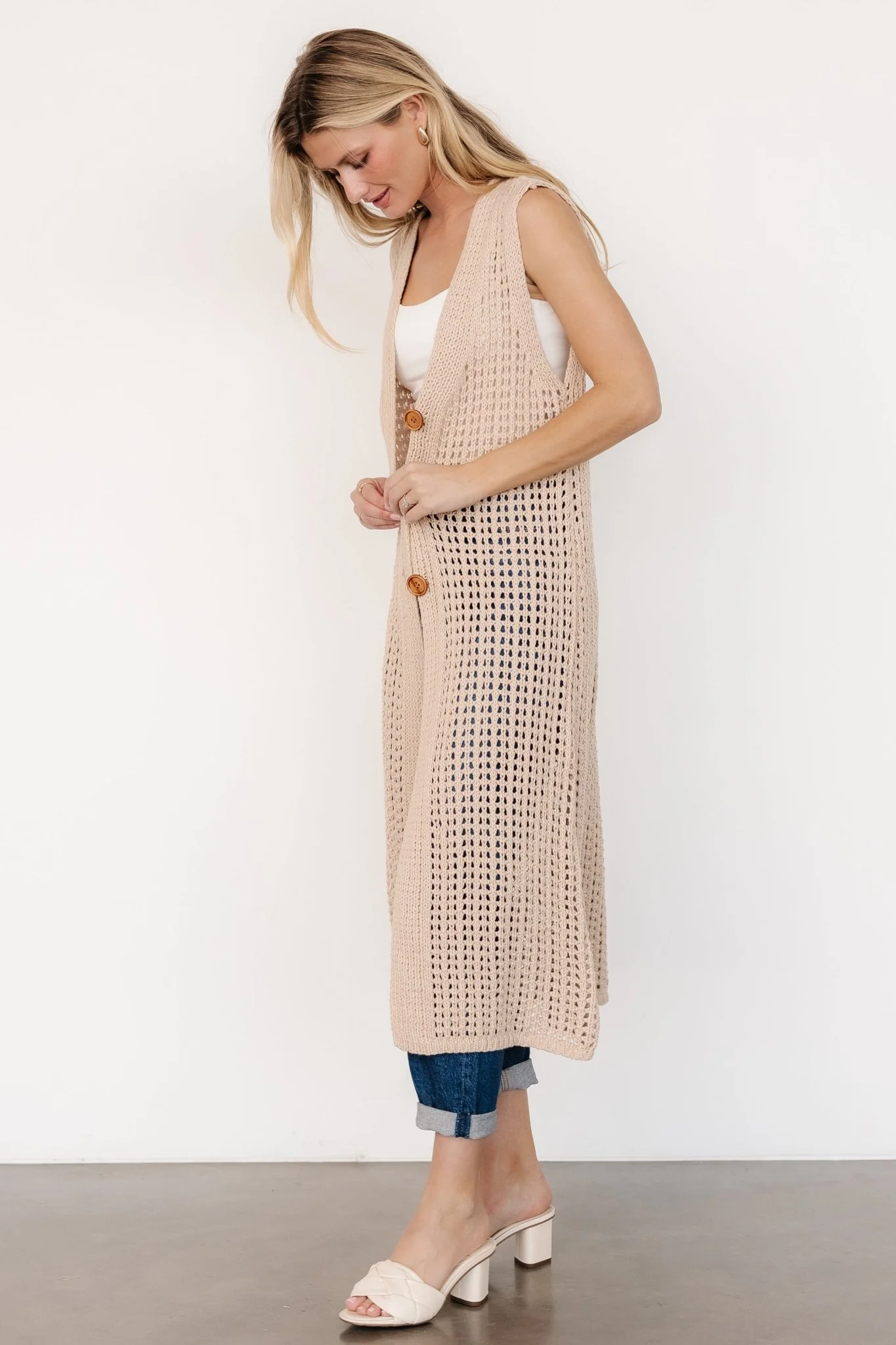 Bretta Duster Vest | Natural - Vlounger