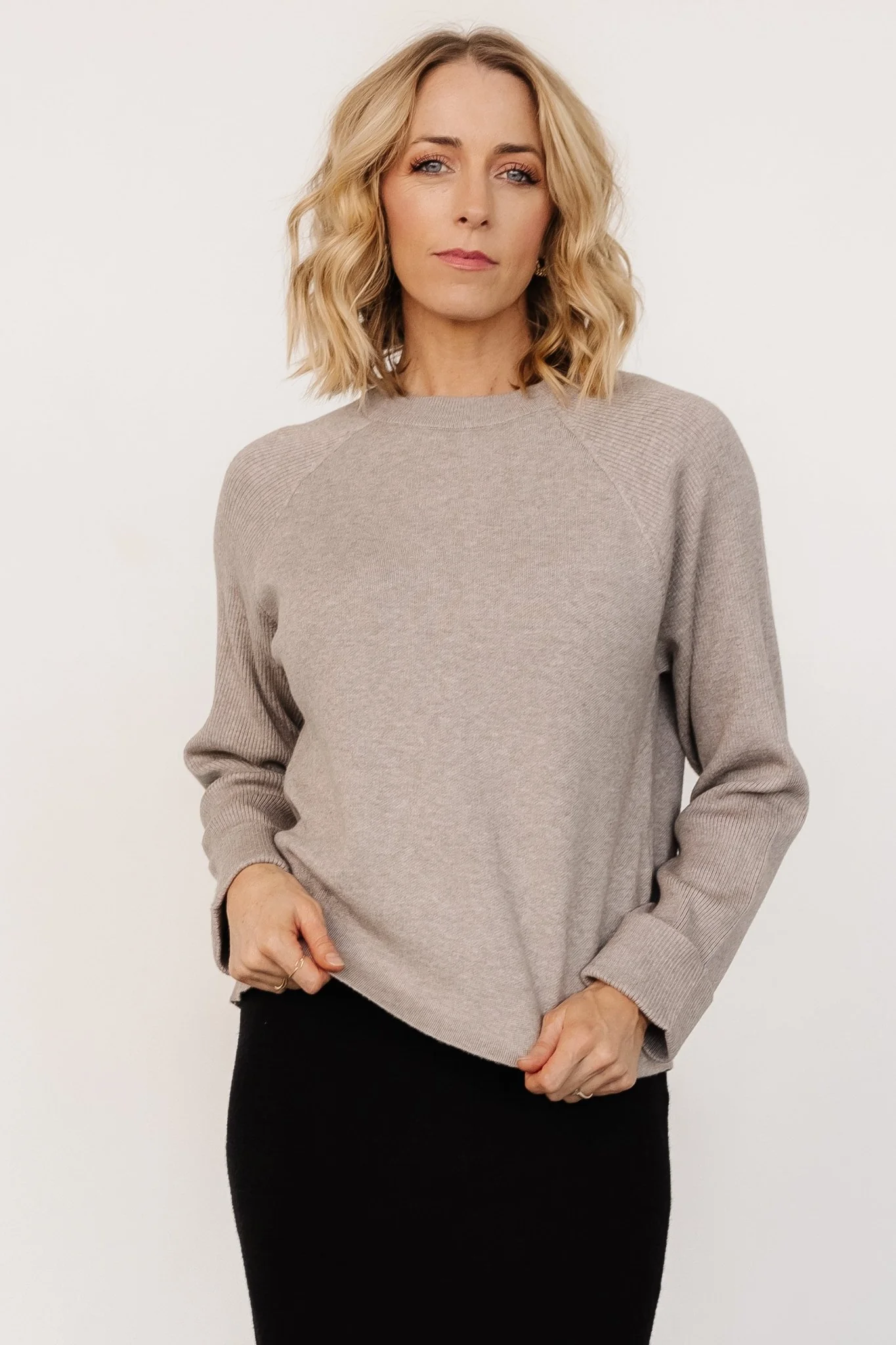 Helena Knit Sweater | Stone - Vlounger
