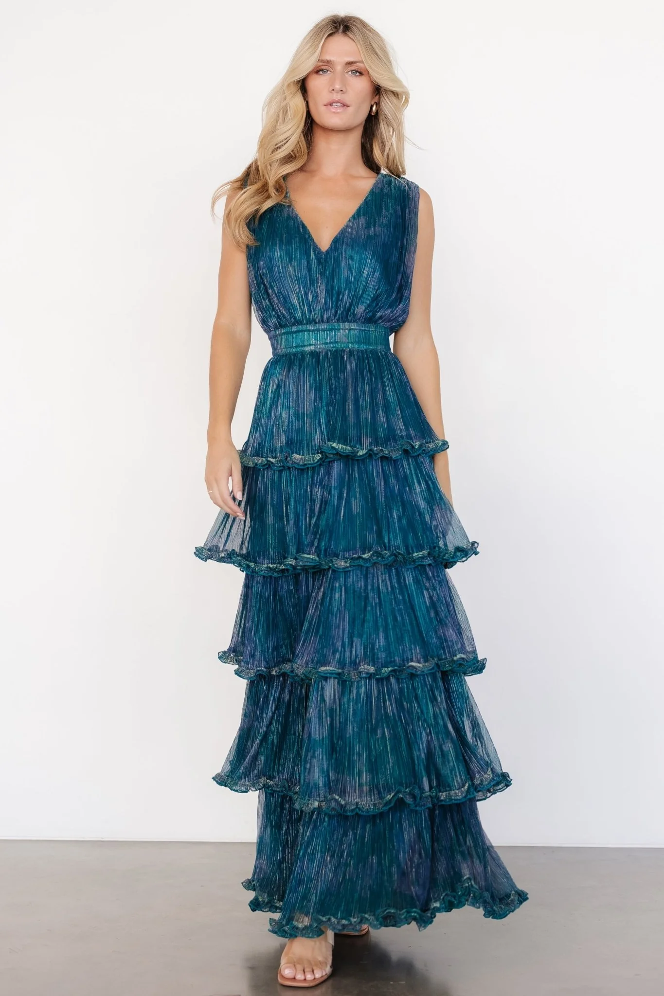 Quentin Shimmer Dress | Teal + Purple - Vlounger