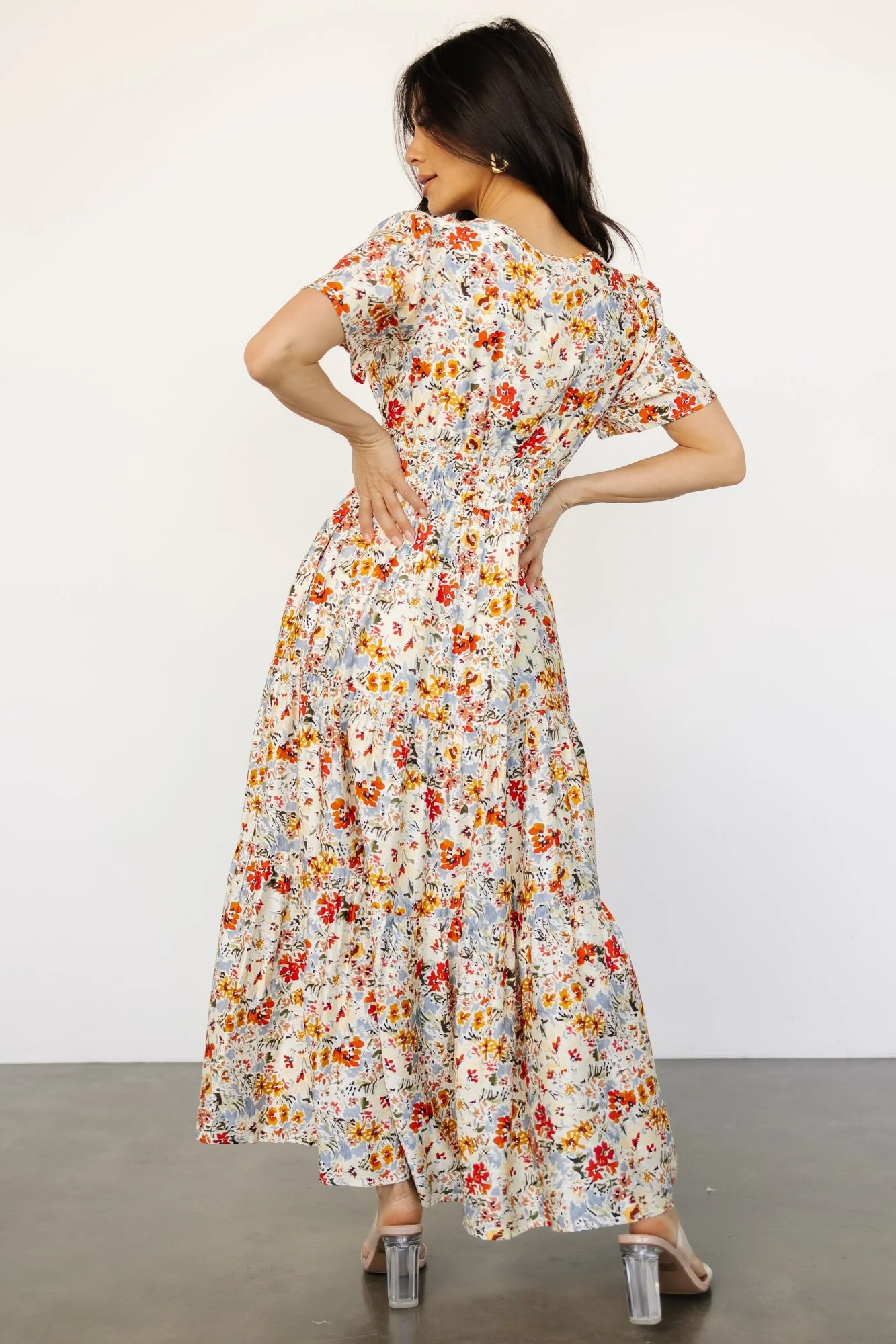 Claudia Maxi Dress | Multi Floral - Vlounger