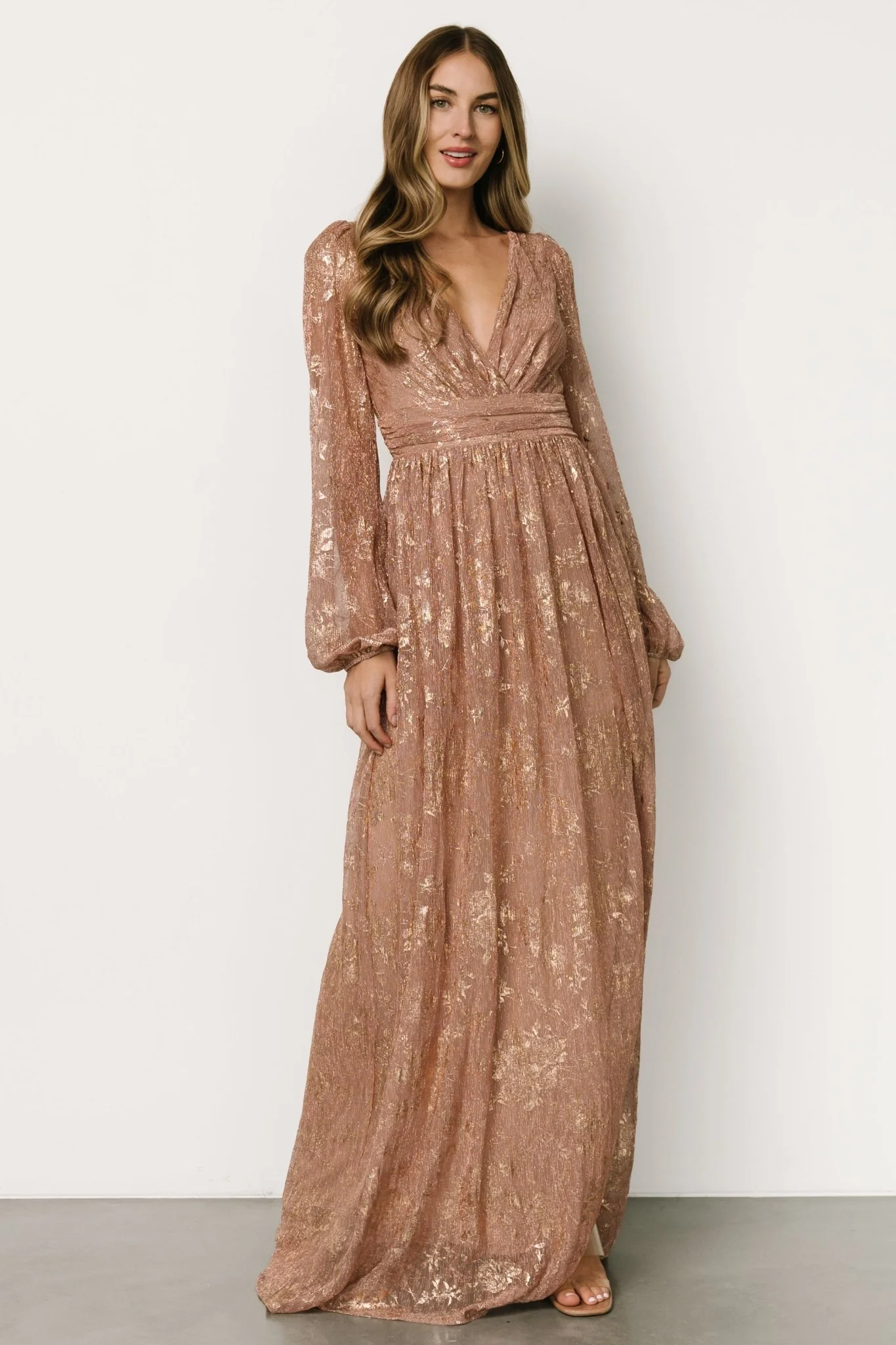 Charlene Maxi Dress | Rose Gold - Vlounger