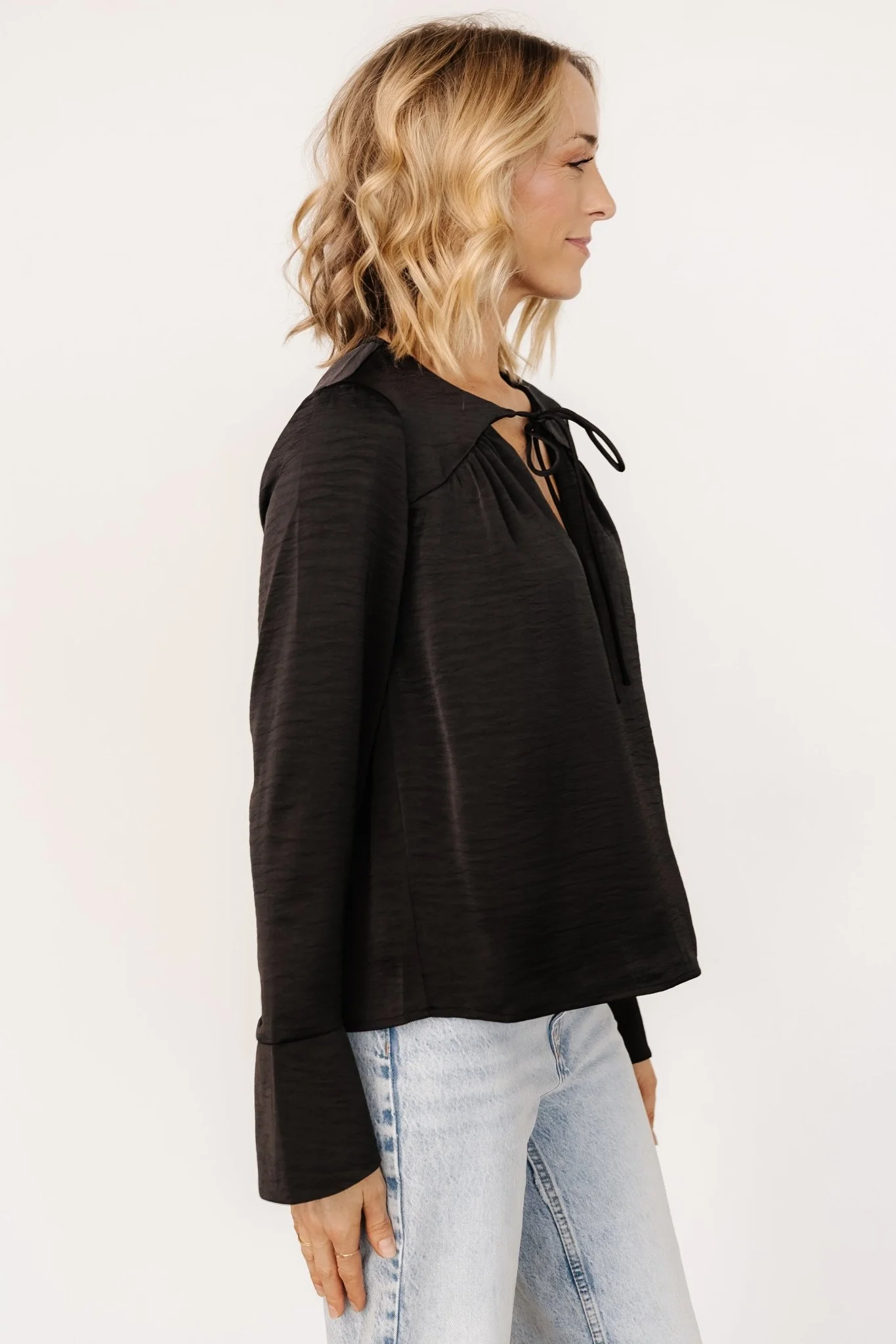 Westminster Satin Top | Black - Vlounger