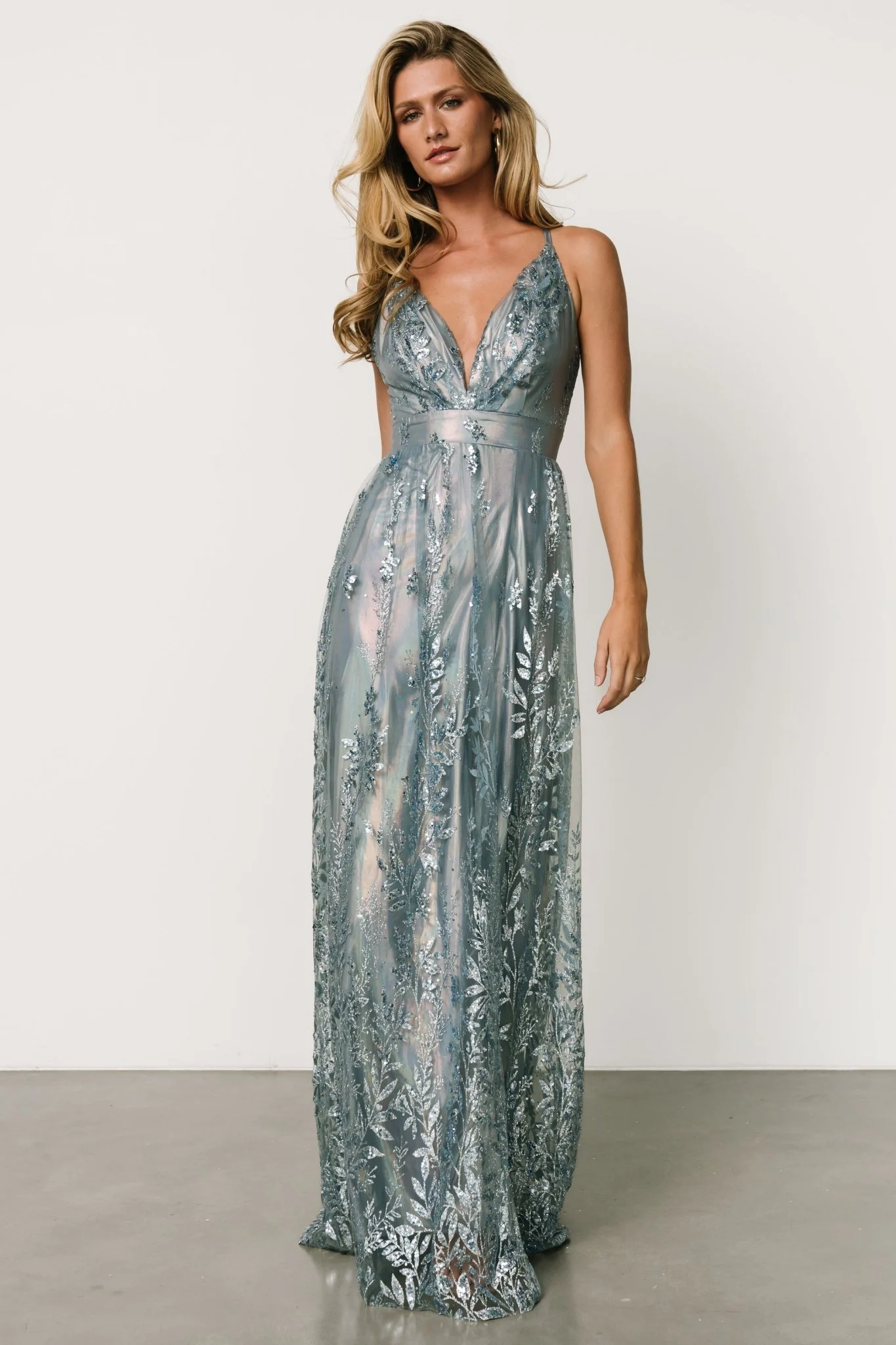 Eirena Sparkle Gown | Light Blue - Vlounger