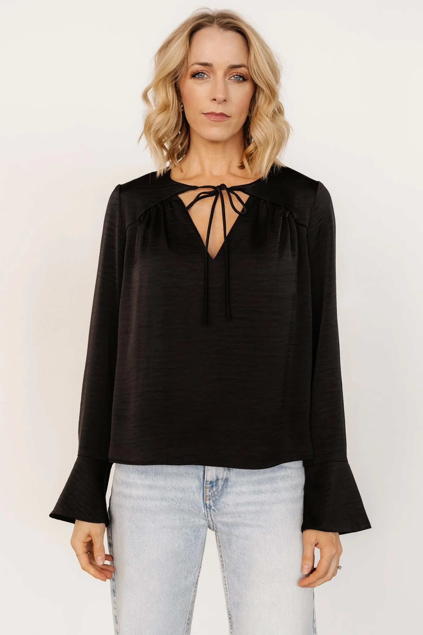 Westminster Satin Top | Black - Vlounger