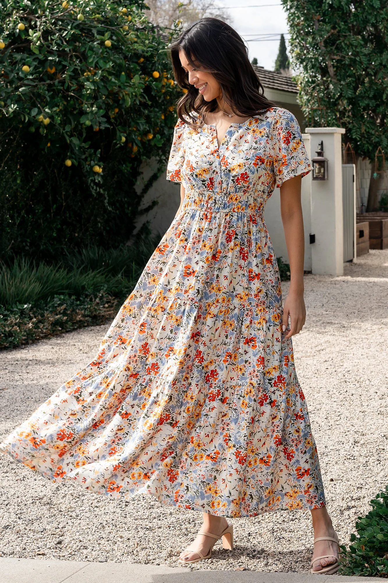 Claudia Maxi Dress | Multi Floral - Vlounger