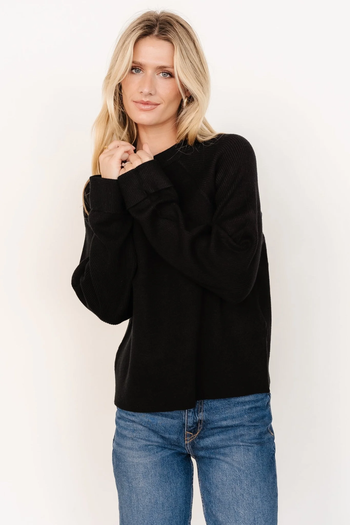 Helena Knit Sweater | Black - Vlounger