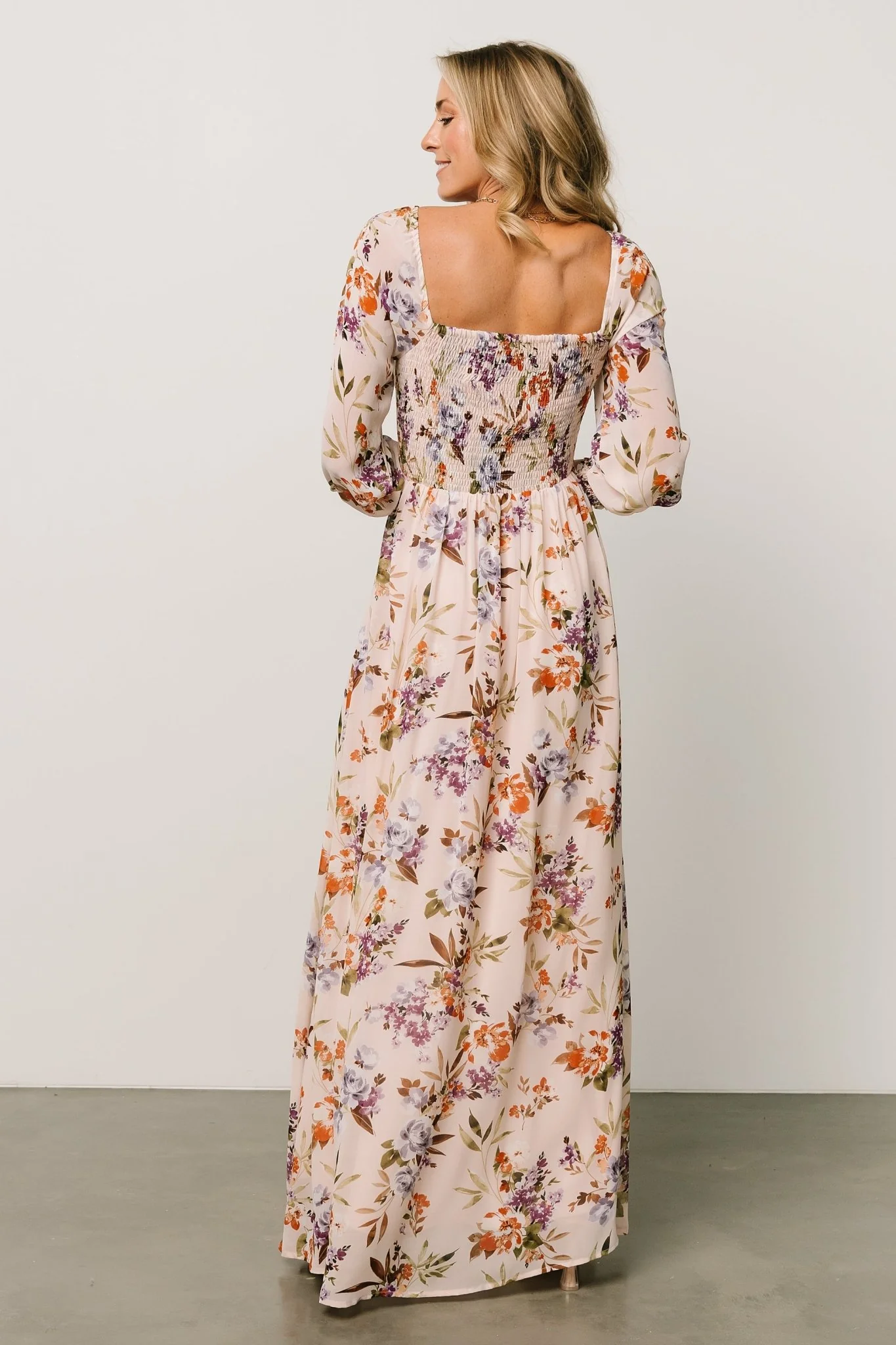 Giselle Maxi Dress | Blush Multi Floral - Vlounger