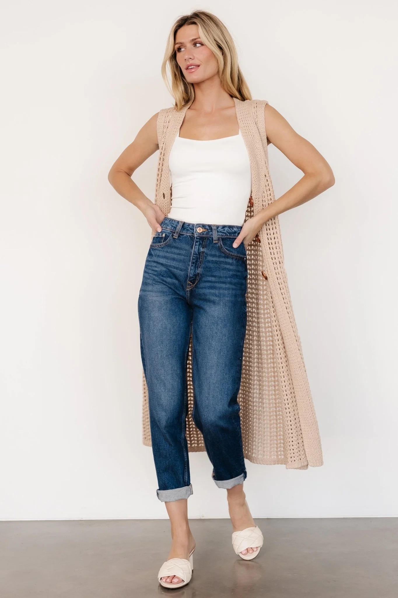 Bretta Duster Vest | Natural - Vlounger
